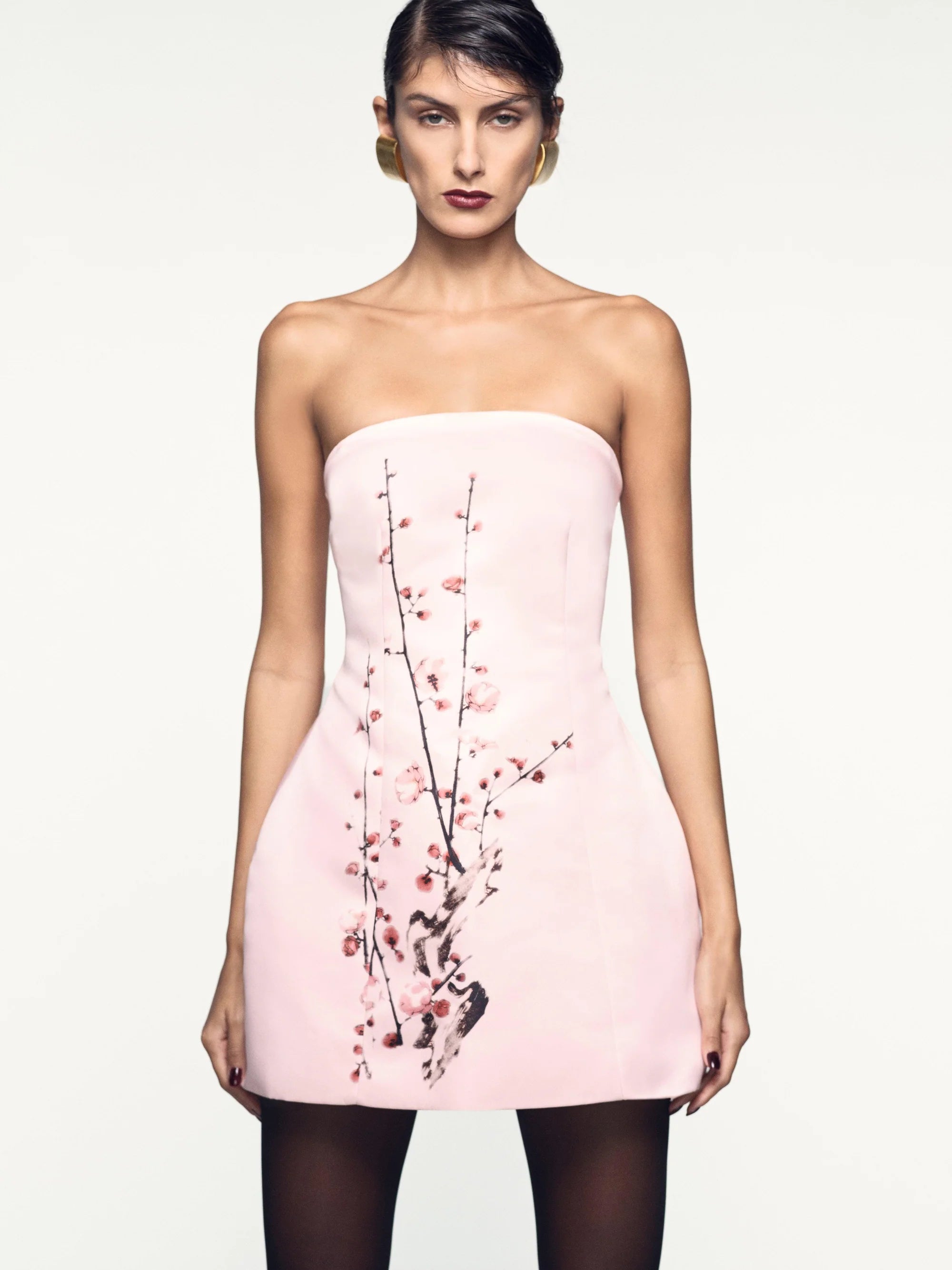 pink mini club dress Pink cherry blossom mini dress – BU Club