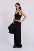 Black lace bustier top