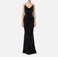 Black Red carpet jersey long mermaid style dress