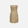 Gold lurex tweed mini dress