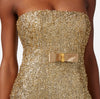 Gold lurex tweed mini dress