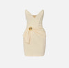 Cream strapless mini dress