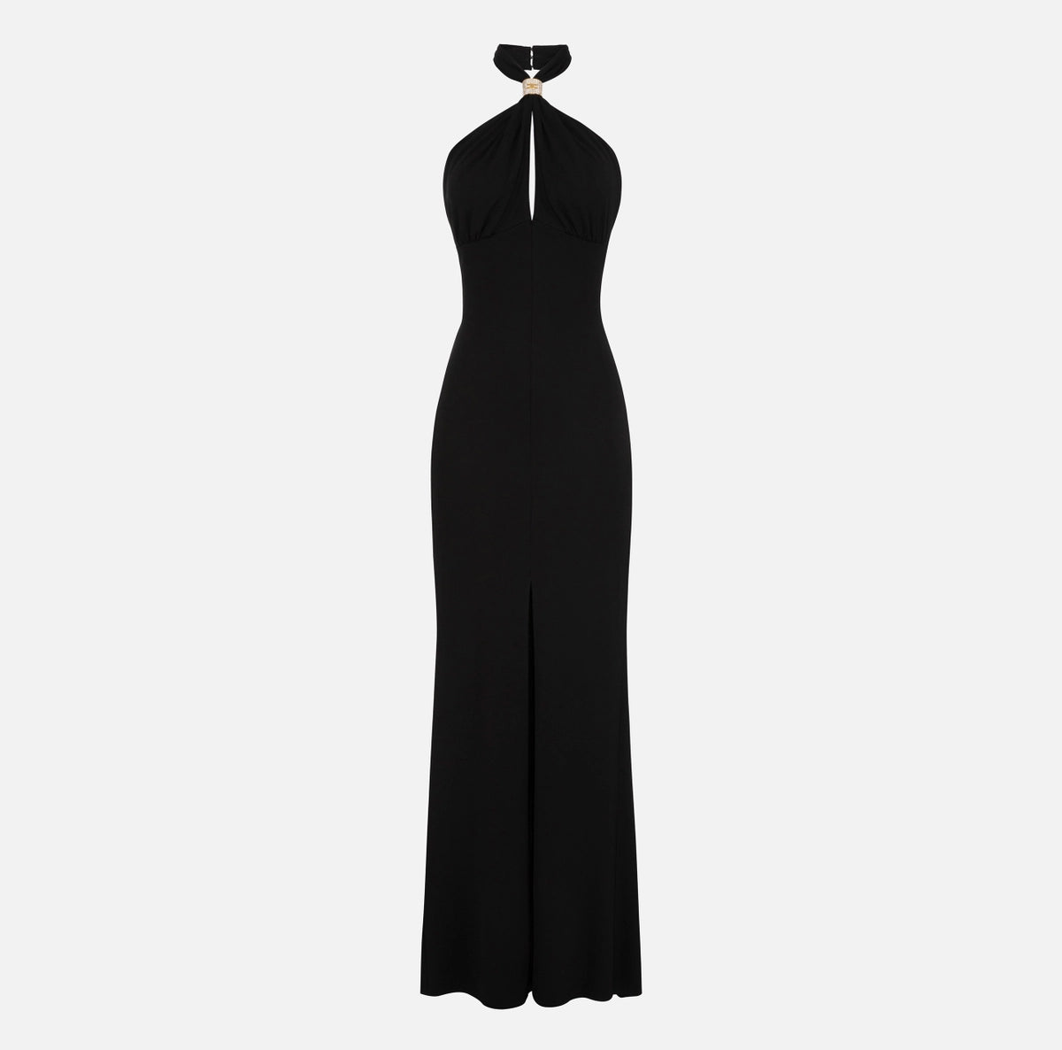 Black jersey halter neck Red Carpet dress – BU Club
