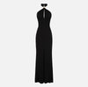 Black jersey halter neck Red Carpet dress