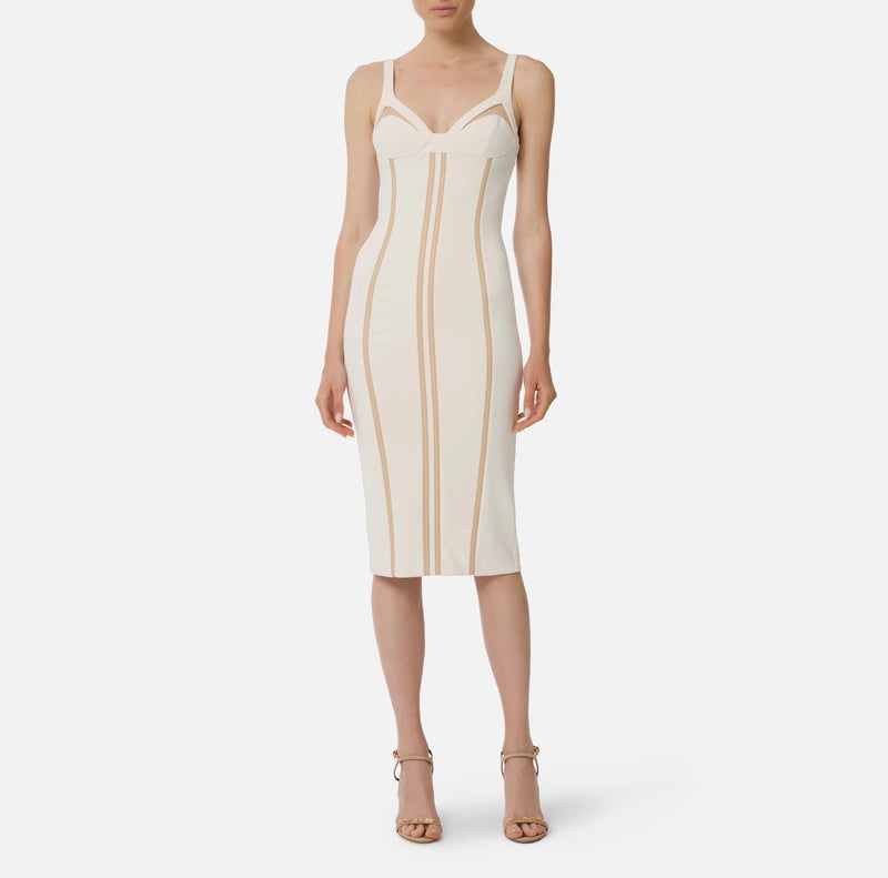 Ivory nude pencil dress
