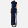 Navy off shoulder evening gown