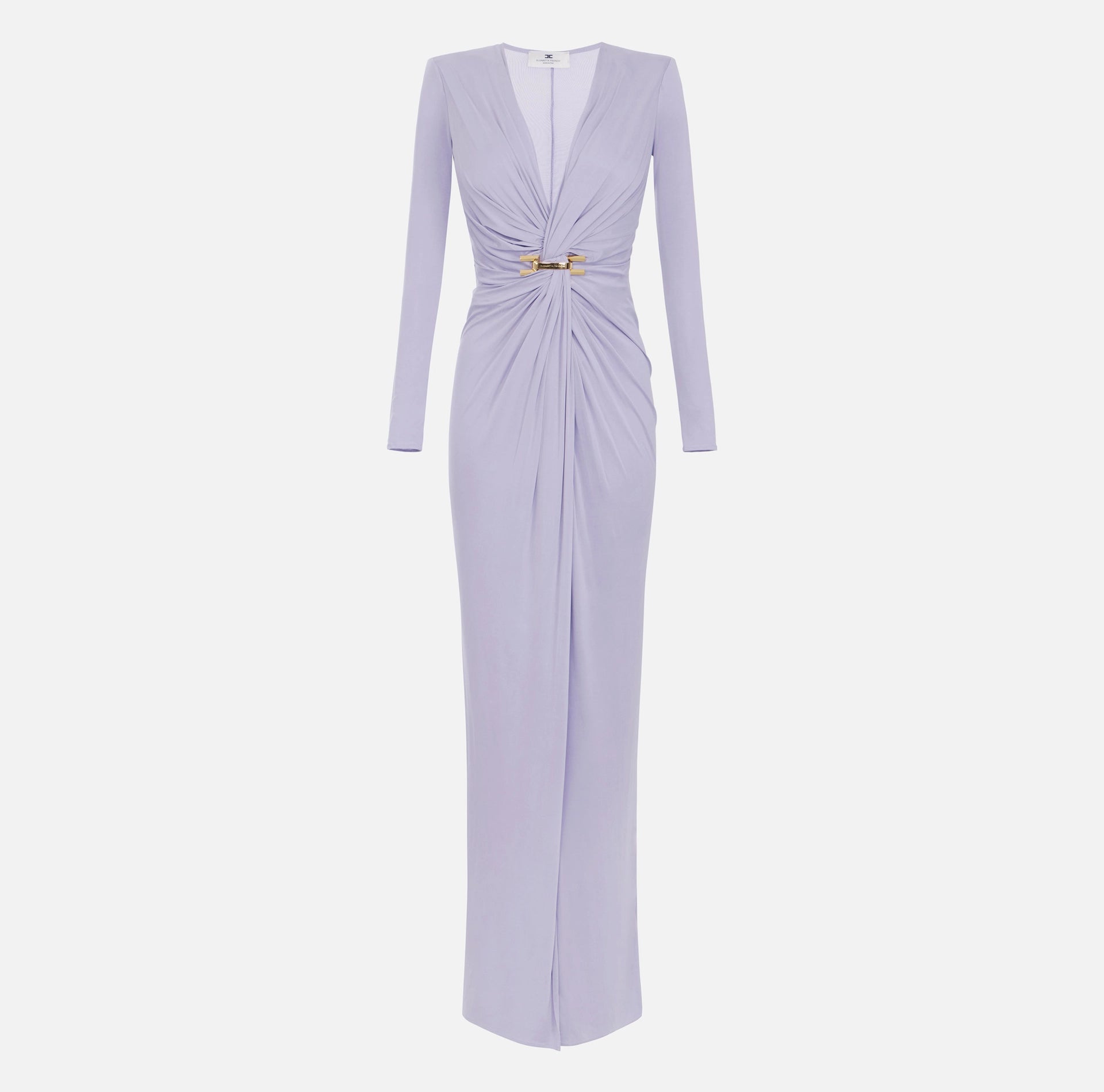 Lilac cupro jersey gown with gold jewel BU Club Lilac cupro jersey gown with gold jewel BU Club