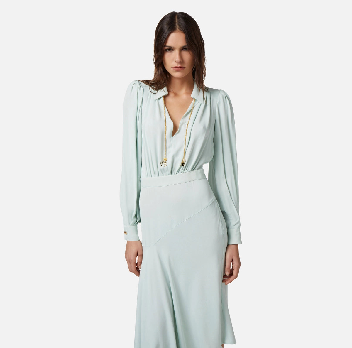 Mint asymmetric dress