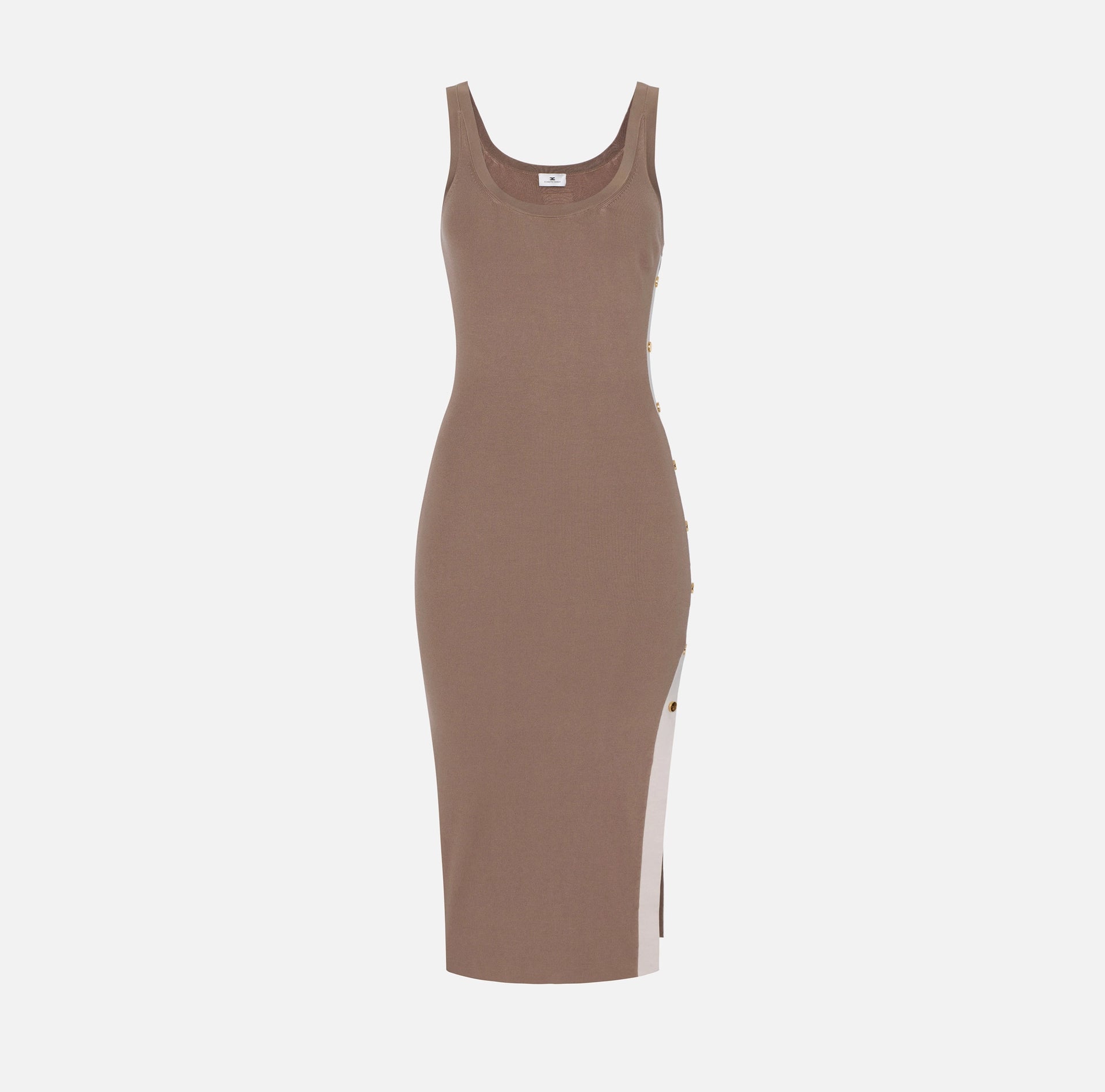 Nude Knit Midi Dress