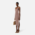 Nude Knit Midi Dress