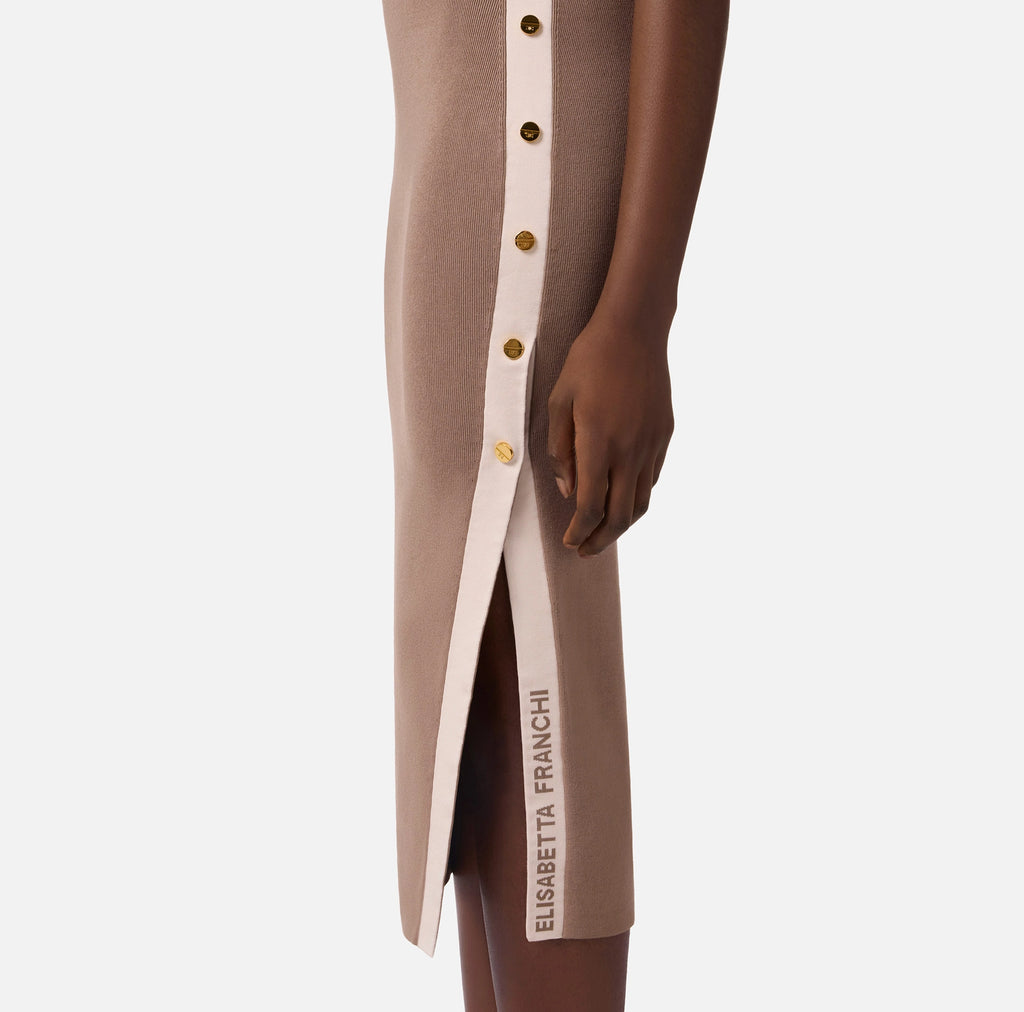 Nude Knit Midi Dress