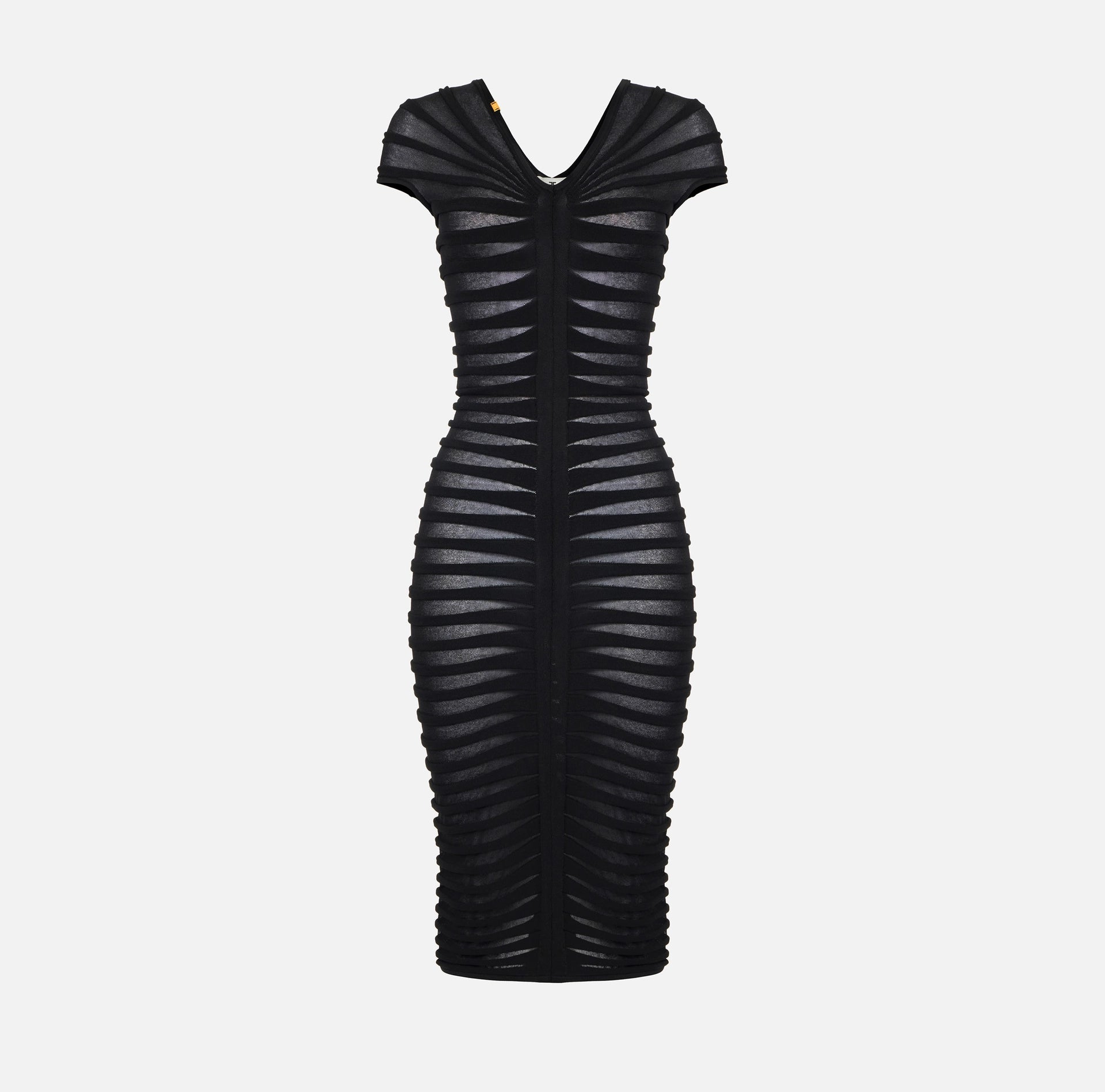 Chocolate short sleeve knit midi dress