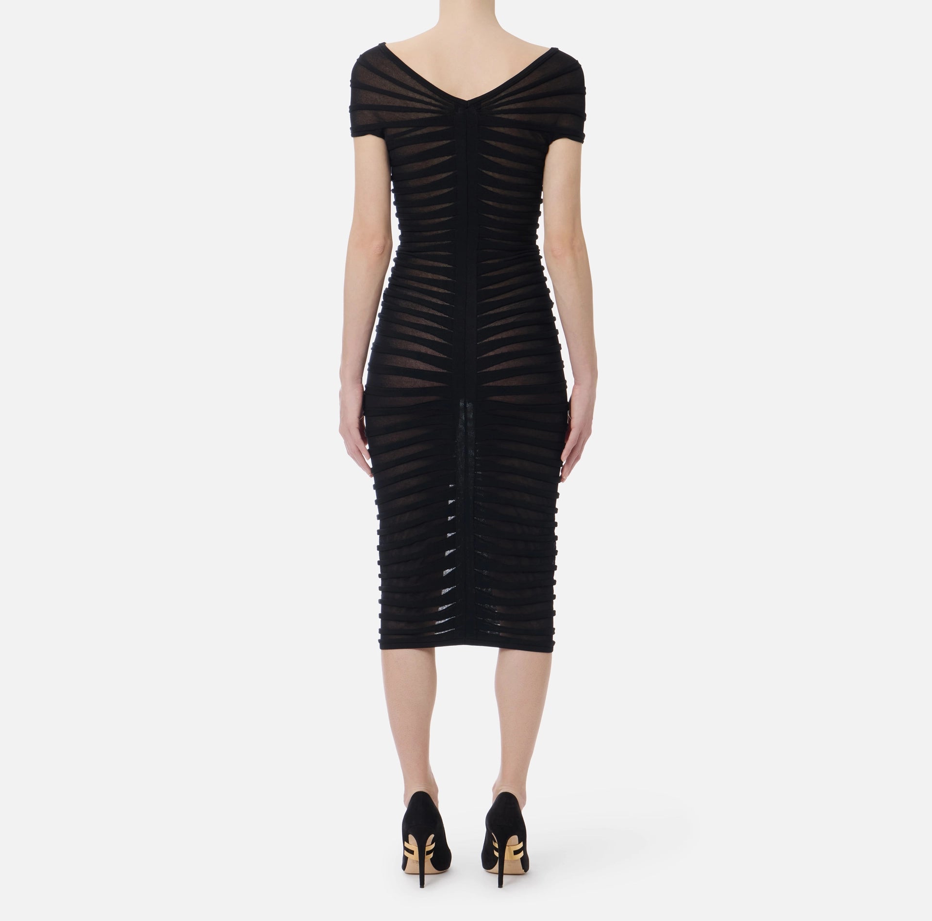Chocolate short sleeve knit midi dress