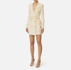 Ivory boucle knit jacket dress