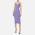 Lilac rib knit midi dress
