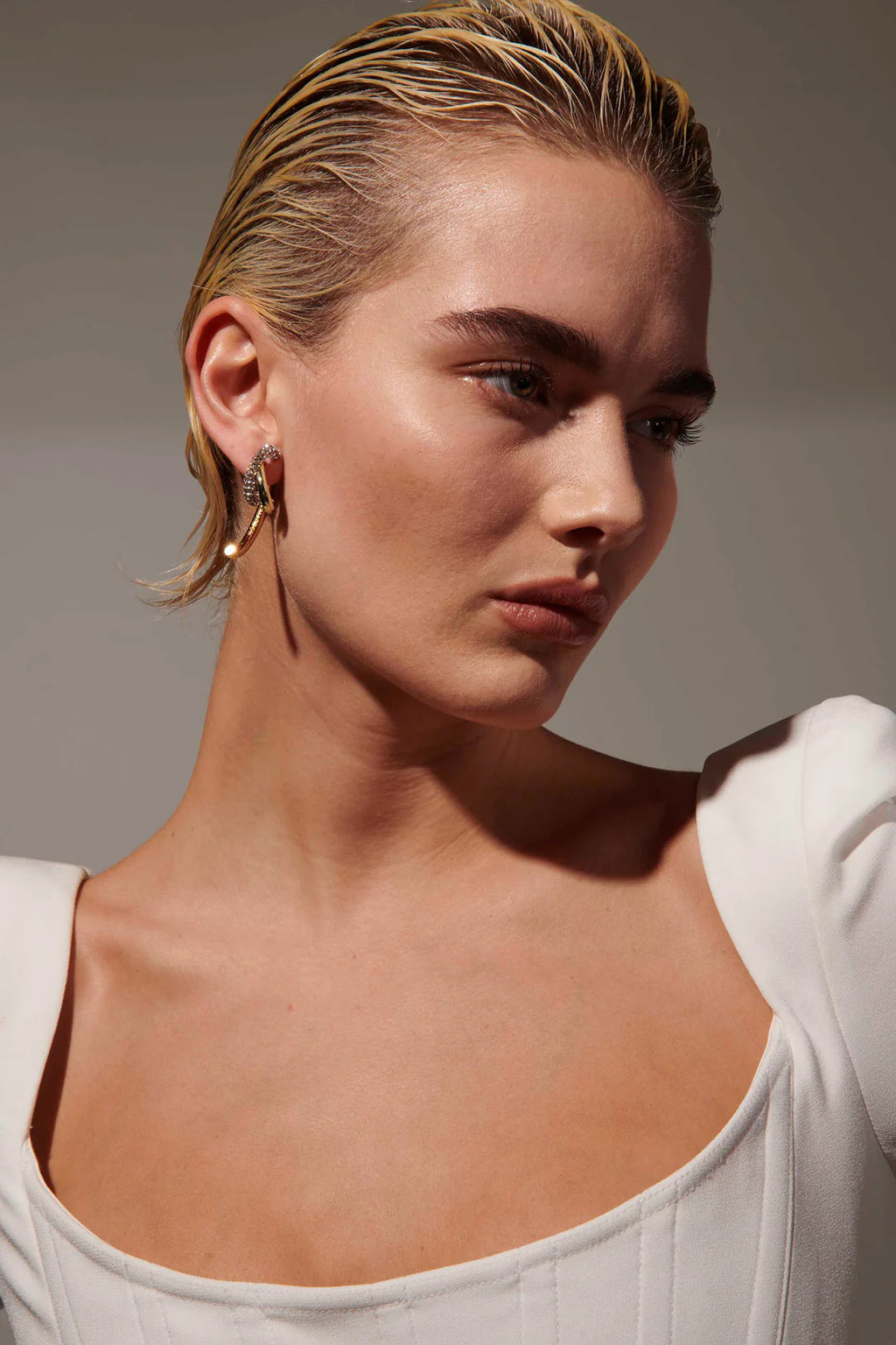 Gold Axis Luna Earrings