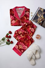 Red Daria long sleeves and pants pajama set