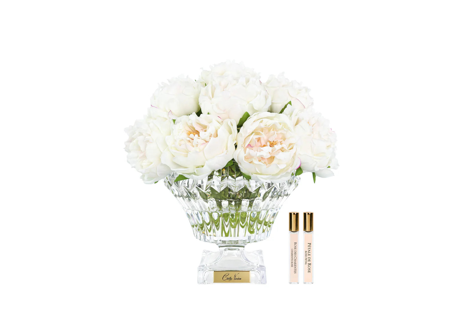 Blush peonies in a Bordeaux vase diffuser