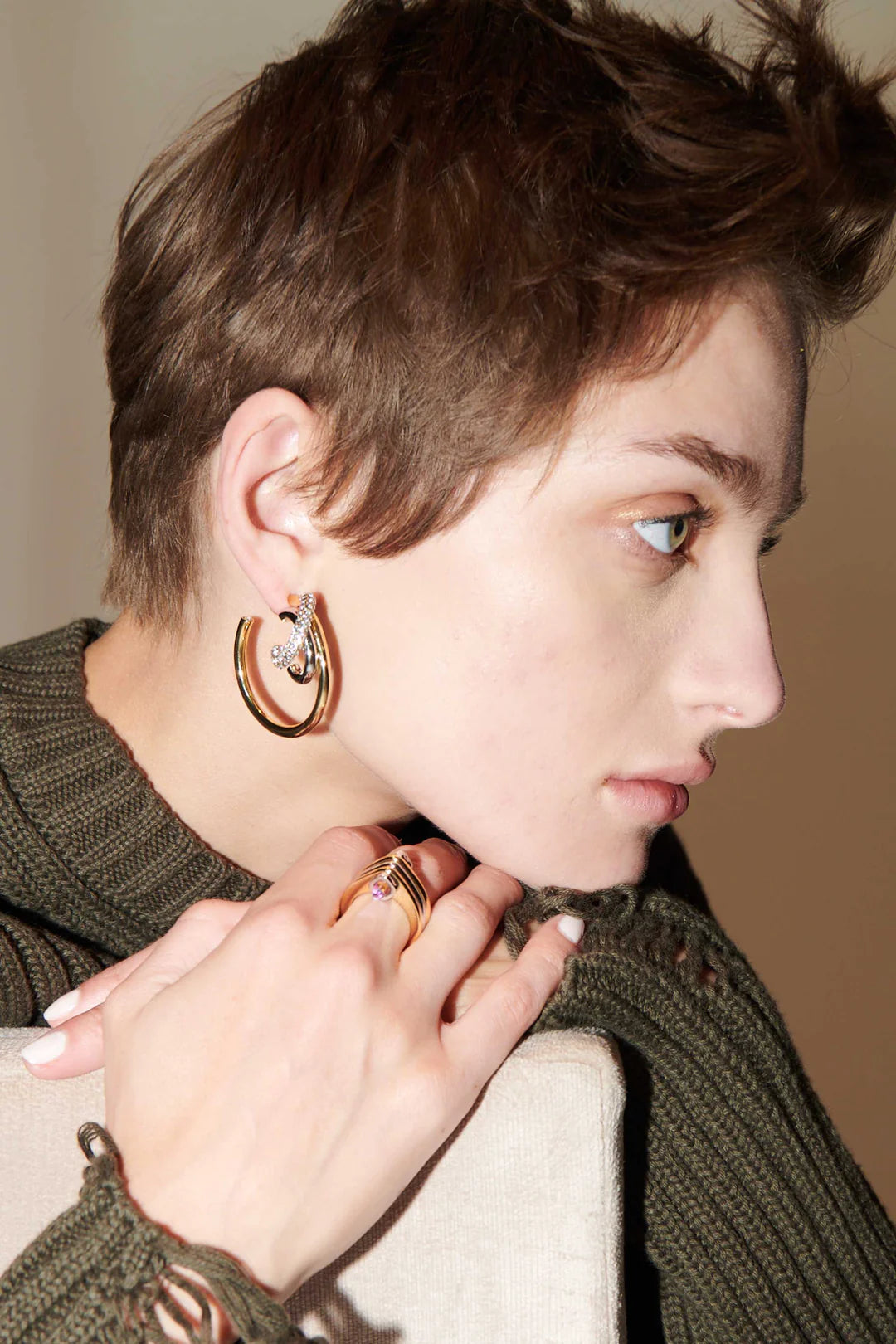 Gold Blythe hoops
