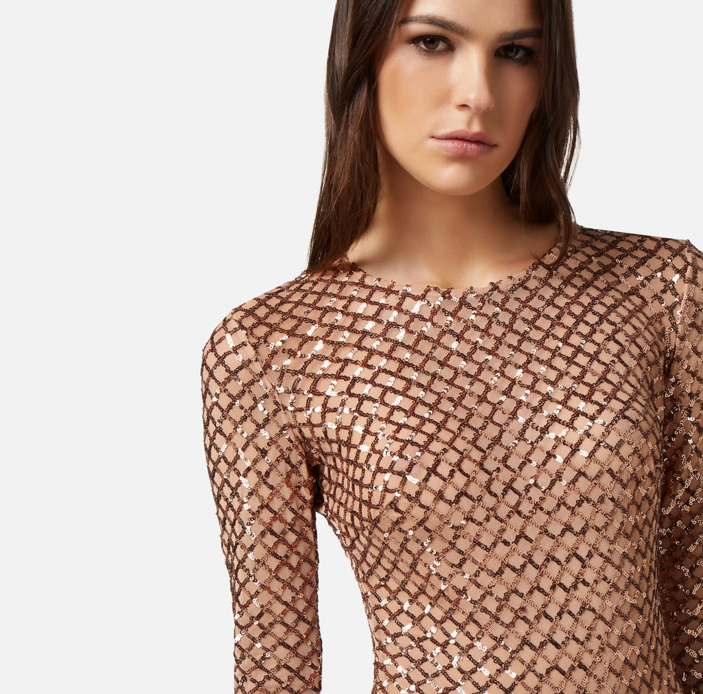 Gold sequin bodysuit