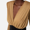Gold lurex long sleeve bodysuit