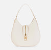 Ivory large hobo bag with maxi zipper