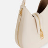 Ivory large hobo bag with maxi zipper