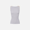 Baby blue cupro tank top with buttons