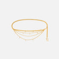 Gold chain belt with charms