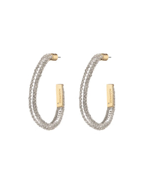 Clear Ghost pave Calypso Hoops
