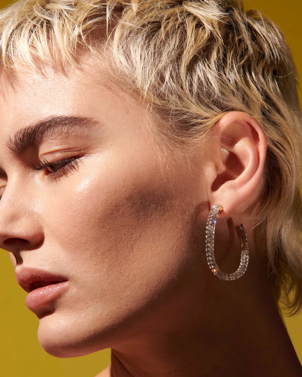 Clear Ghost pave Calypso Hoops