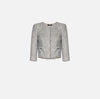Silver lurex tweed short jacket