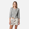 Silver lurex tweed short jacket