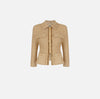 Gold lurex tweed cropped jacket