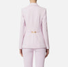 Lilac structured blazer with gold buttons