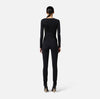 Black bi-elastic slim fit jacket