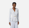Baby blue lightweight jacket with belt