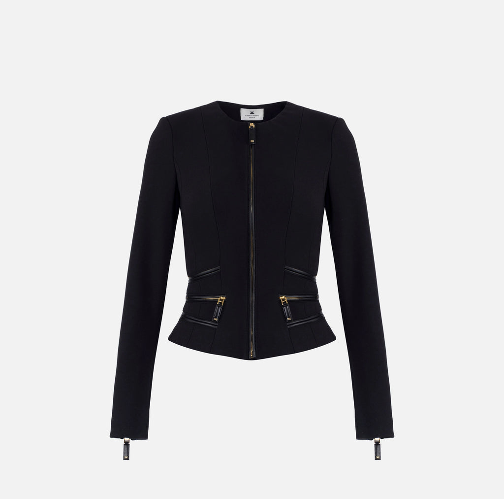 Black jacket with zipper details