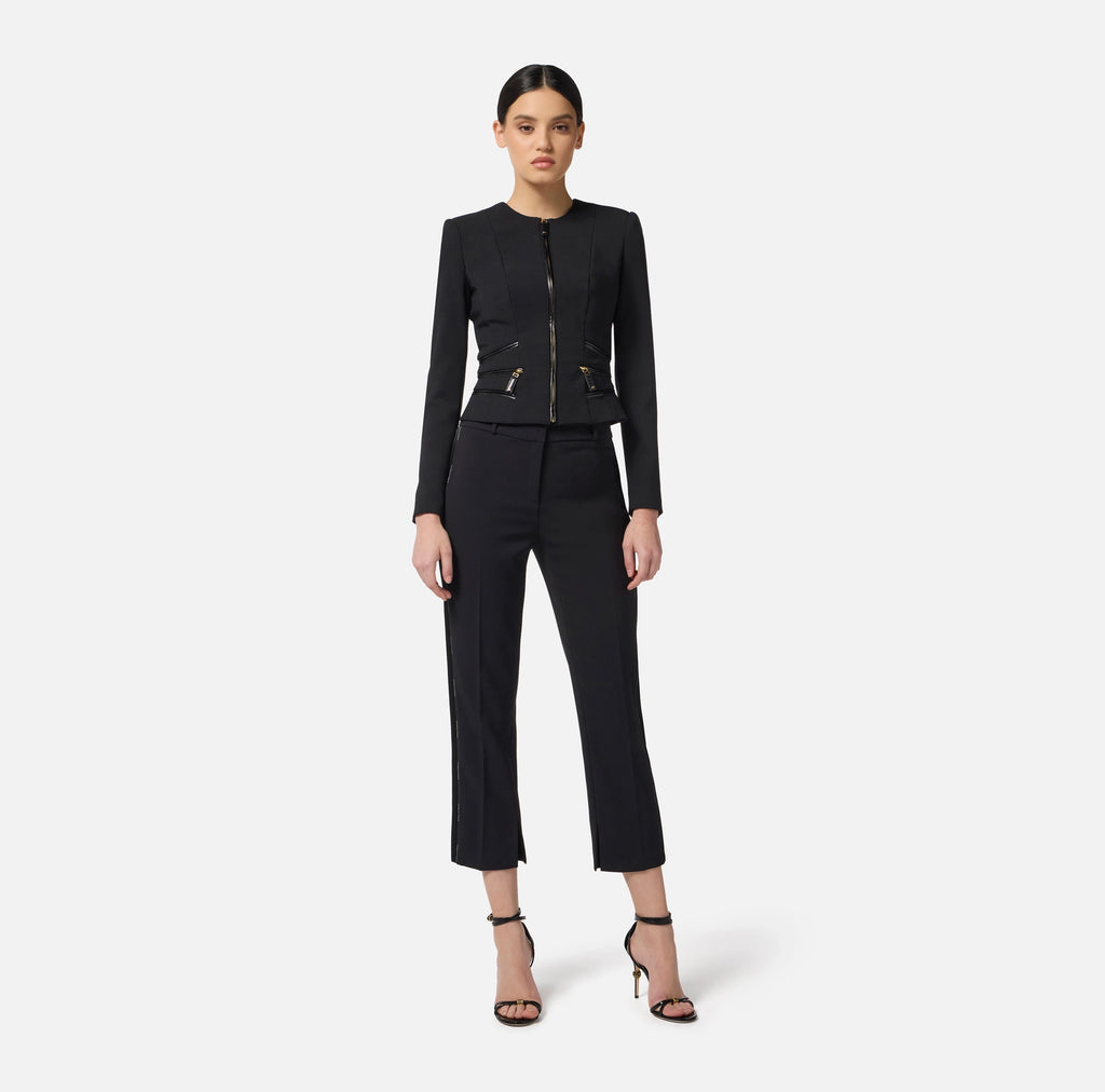 Black jacket with zipper details