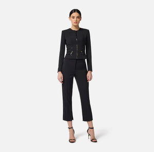 Black jacket with zipper details