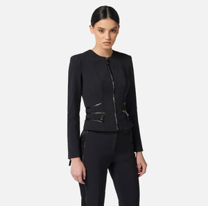 Black jacket with zipper details