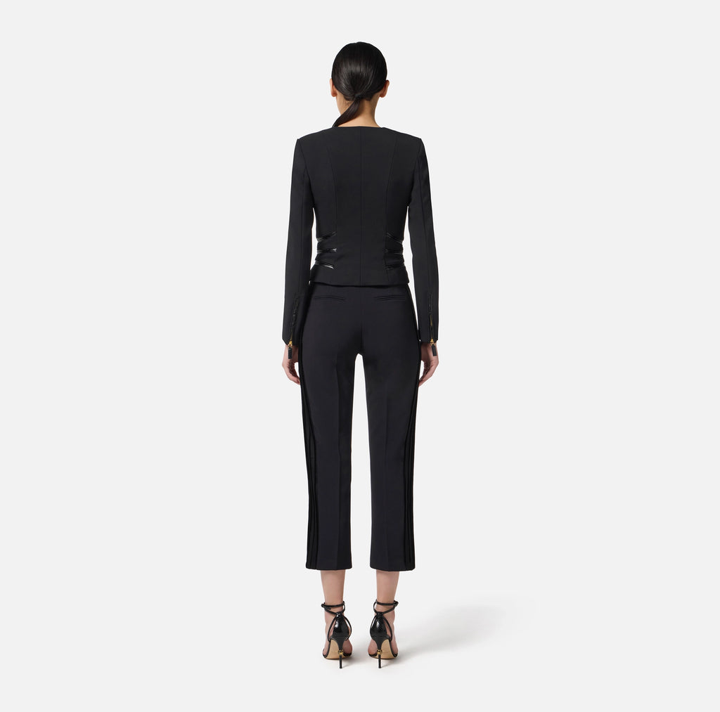 Black jacket with zipper details