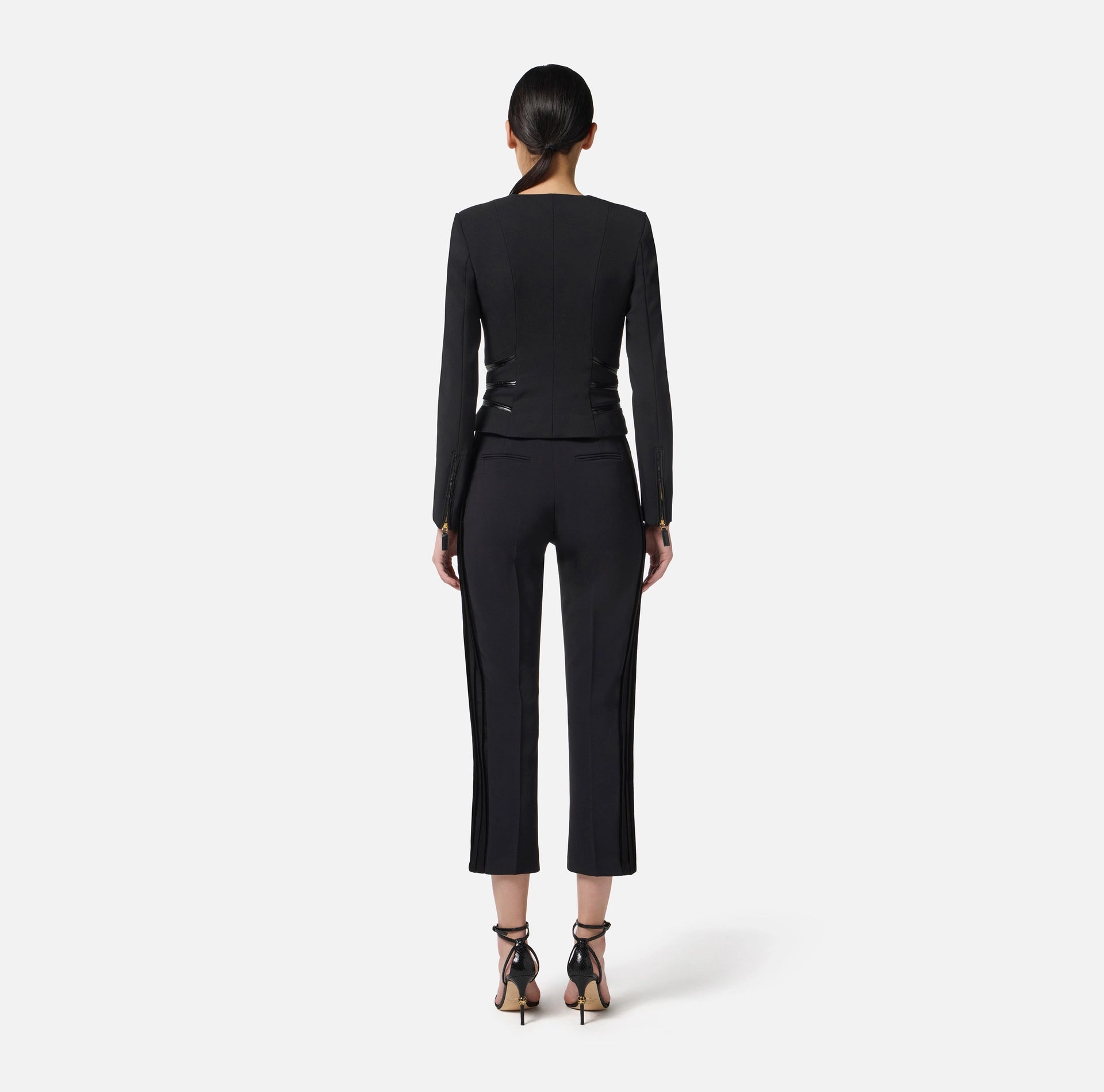 Black jacket with zipper details