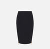 Black midi skirt with zippers