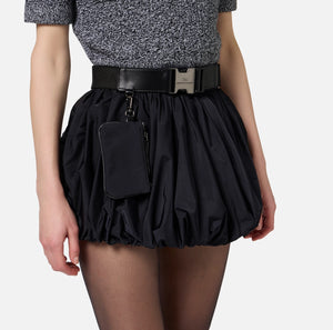 Black balloon mini skirt