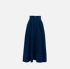 Navy cotton midi full skirt