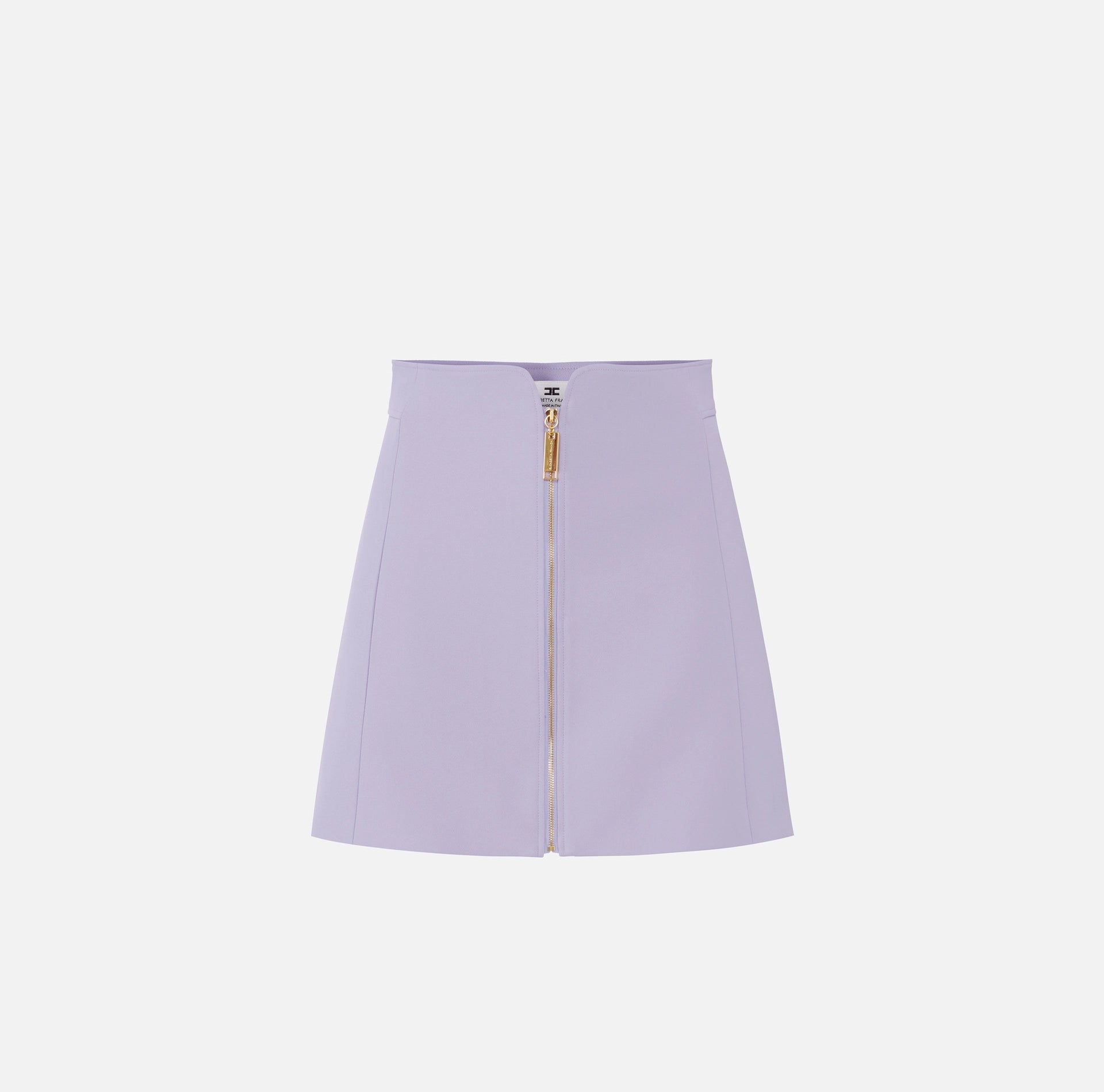 Lilac mini skirt with zipper