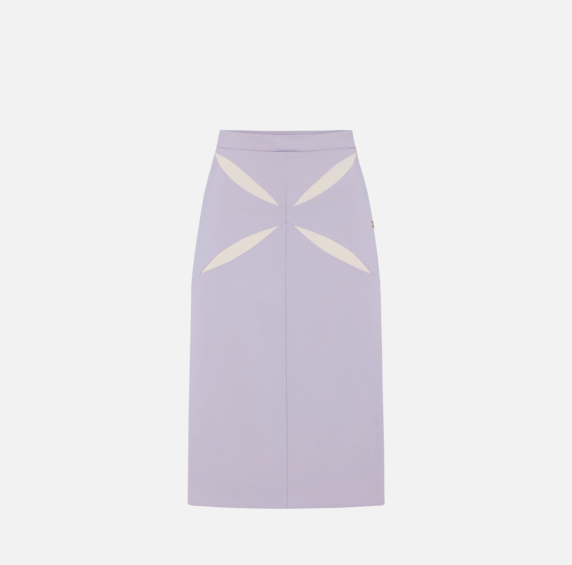 Lilac midi skirt with cut outs