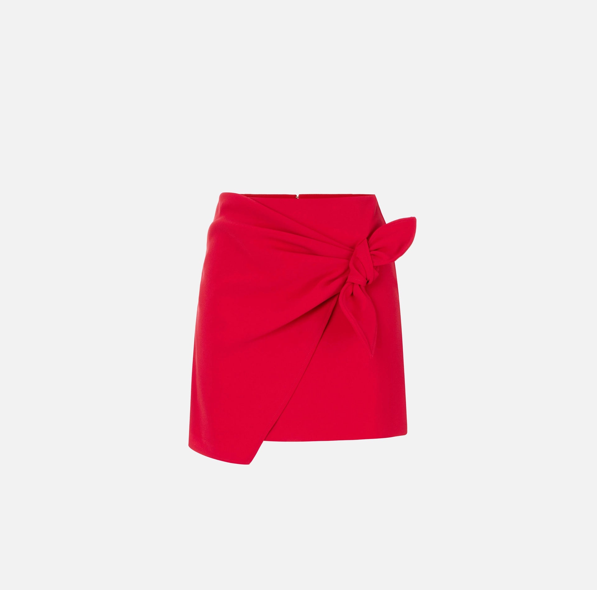 Red mini skirt with a bow