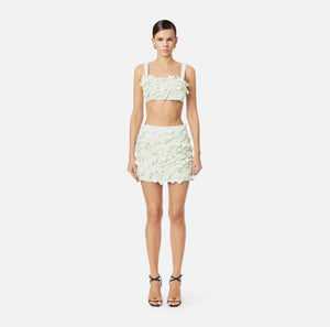 Mint micro bows mini skirt